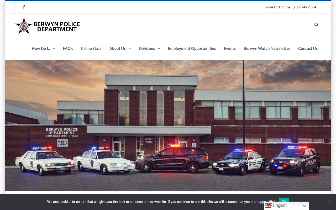 Berwyn Police Department homepage for released inmates information