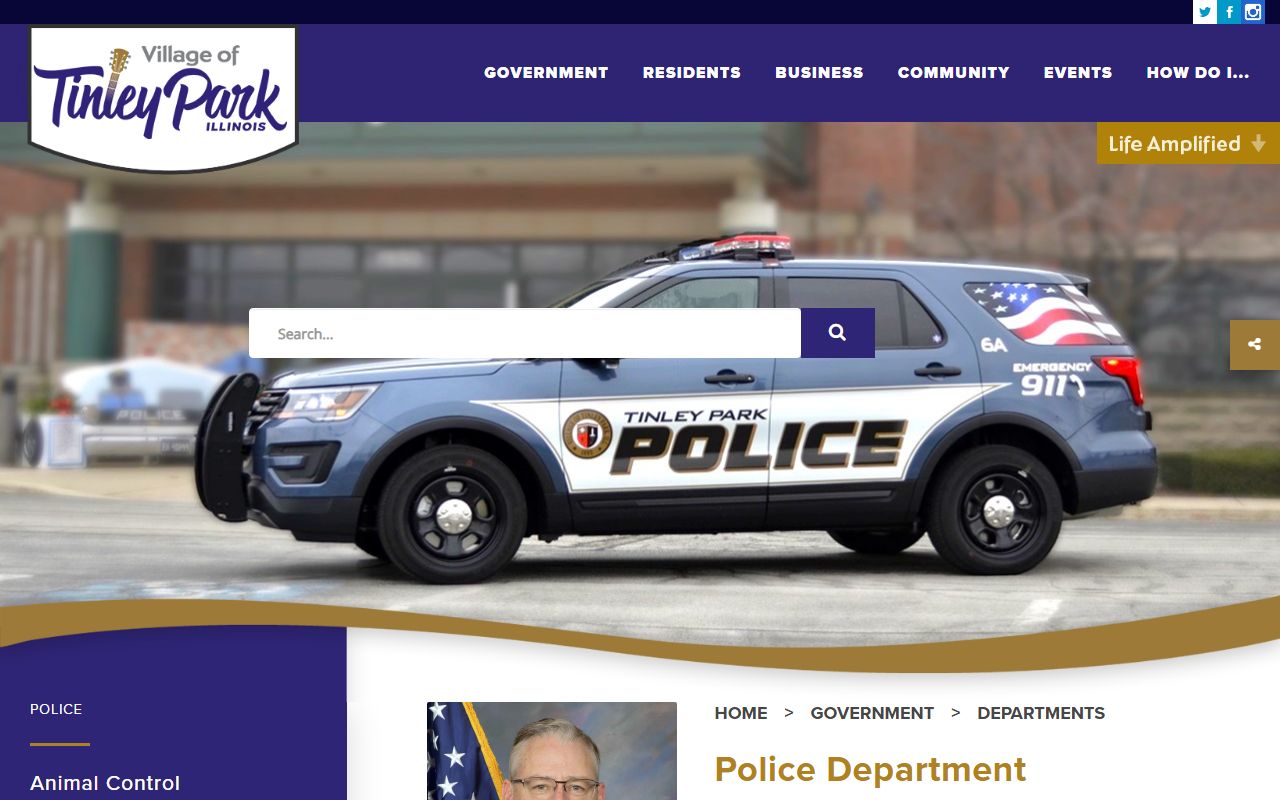 Tinley Park Police Department website for released inmates information