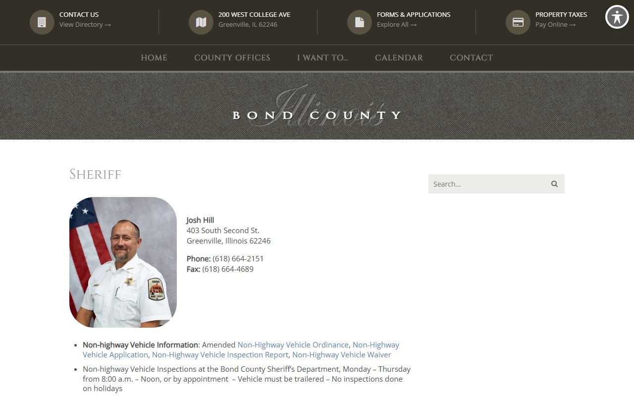 Bond County released inmates sheriff office page