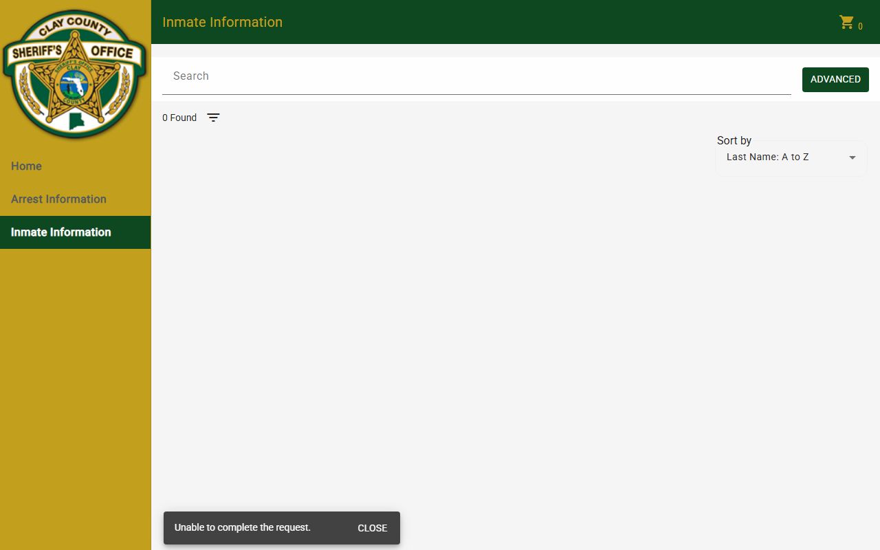 Clay County released inmates catalog search portal
