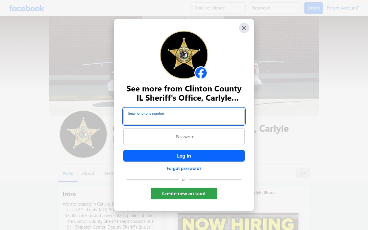 Clinton County Sheriff Facebook page