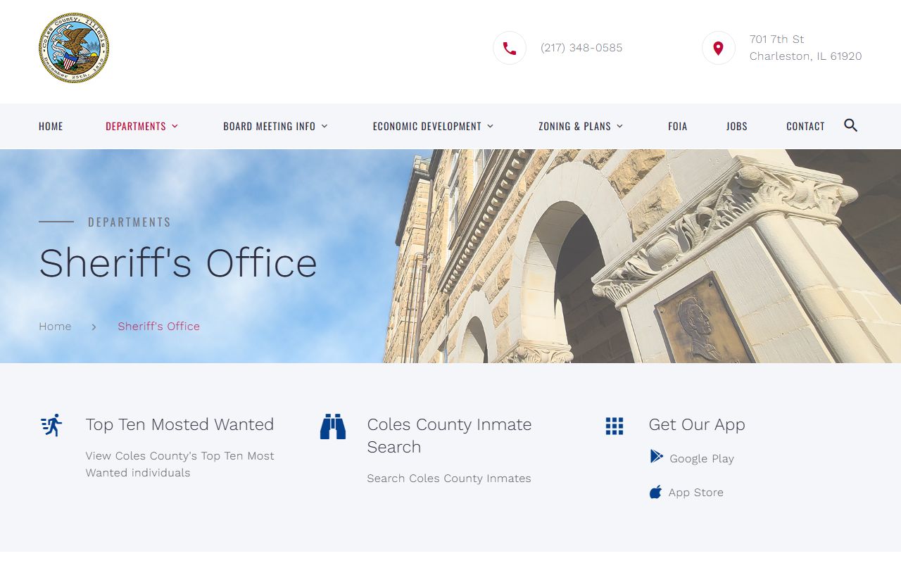 Coles County Sheriff's Office homepage