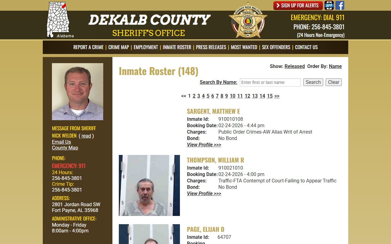 DeKalb County released inmates inmate roster page