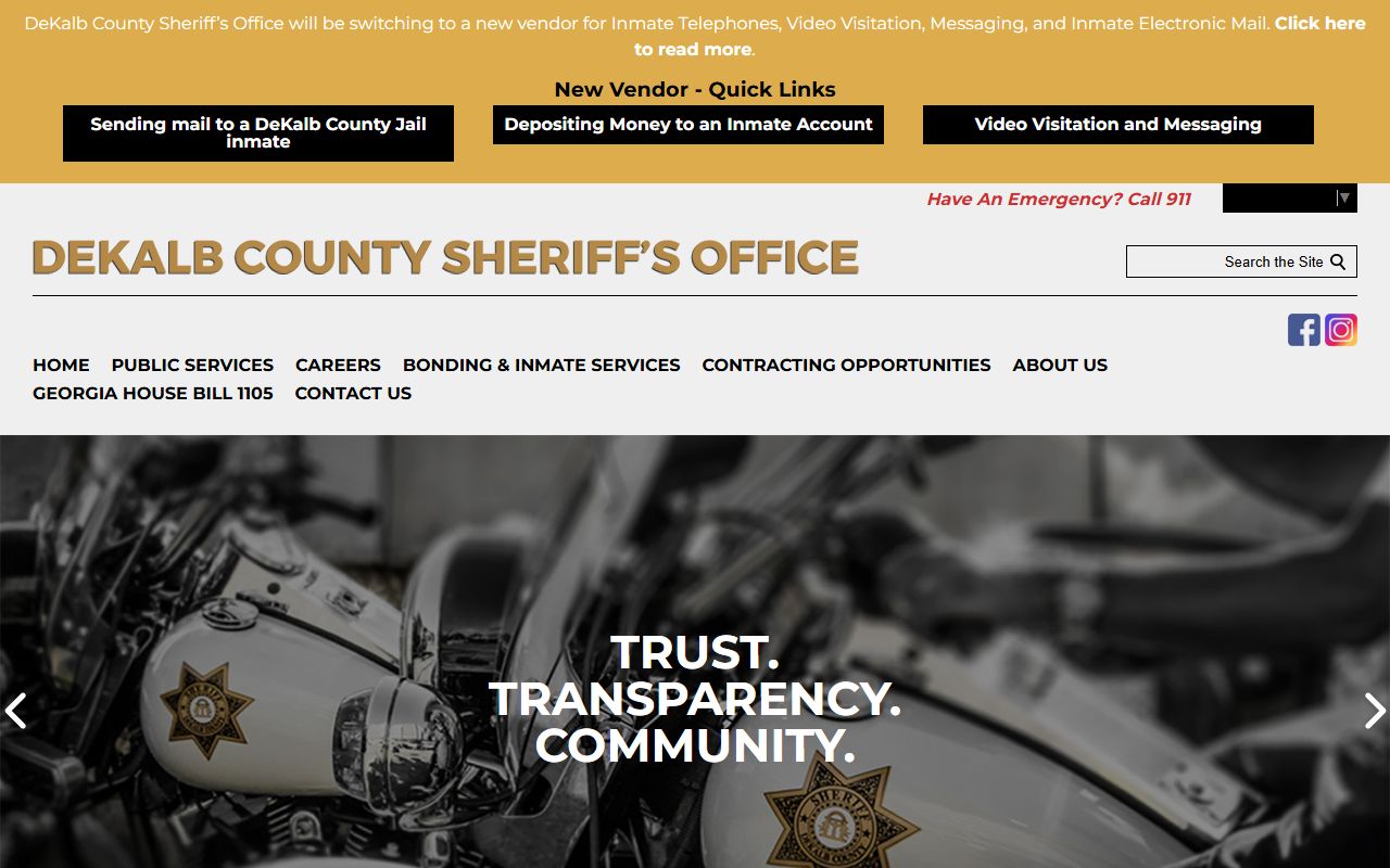 DeKalb County released inmates sheriff office homepage