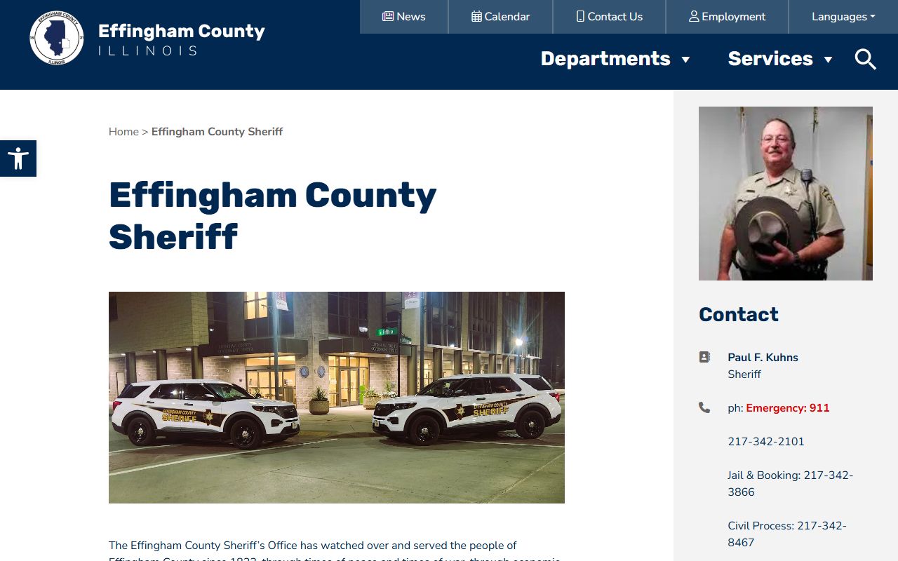 Effingham County Sheriff's Office homepage