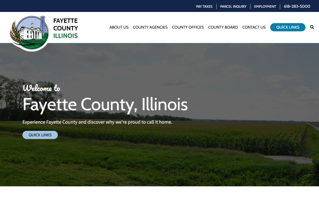 Fayette County government homepage for released inmates records