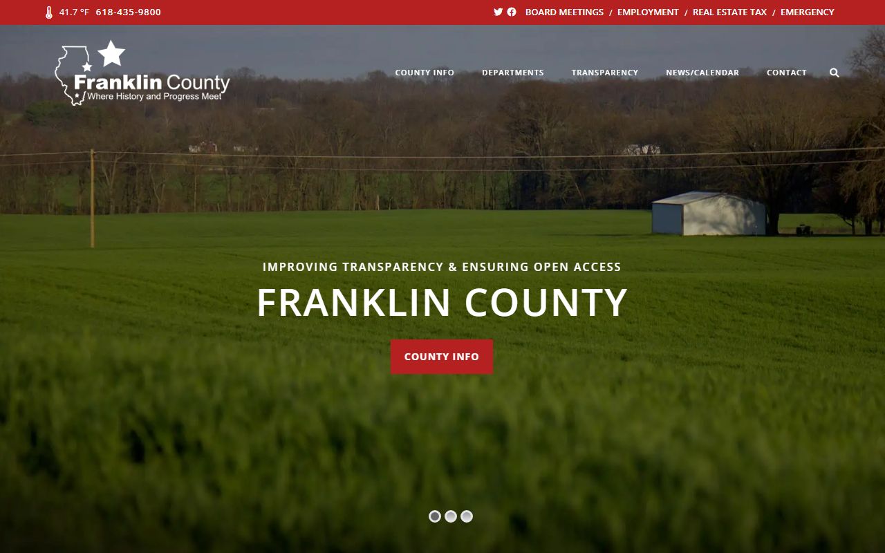 Franklin County government homepage for released inmates records