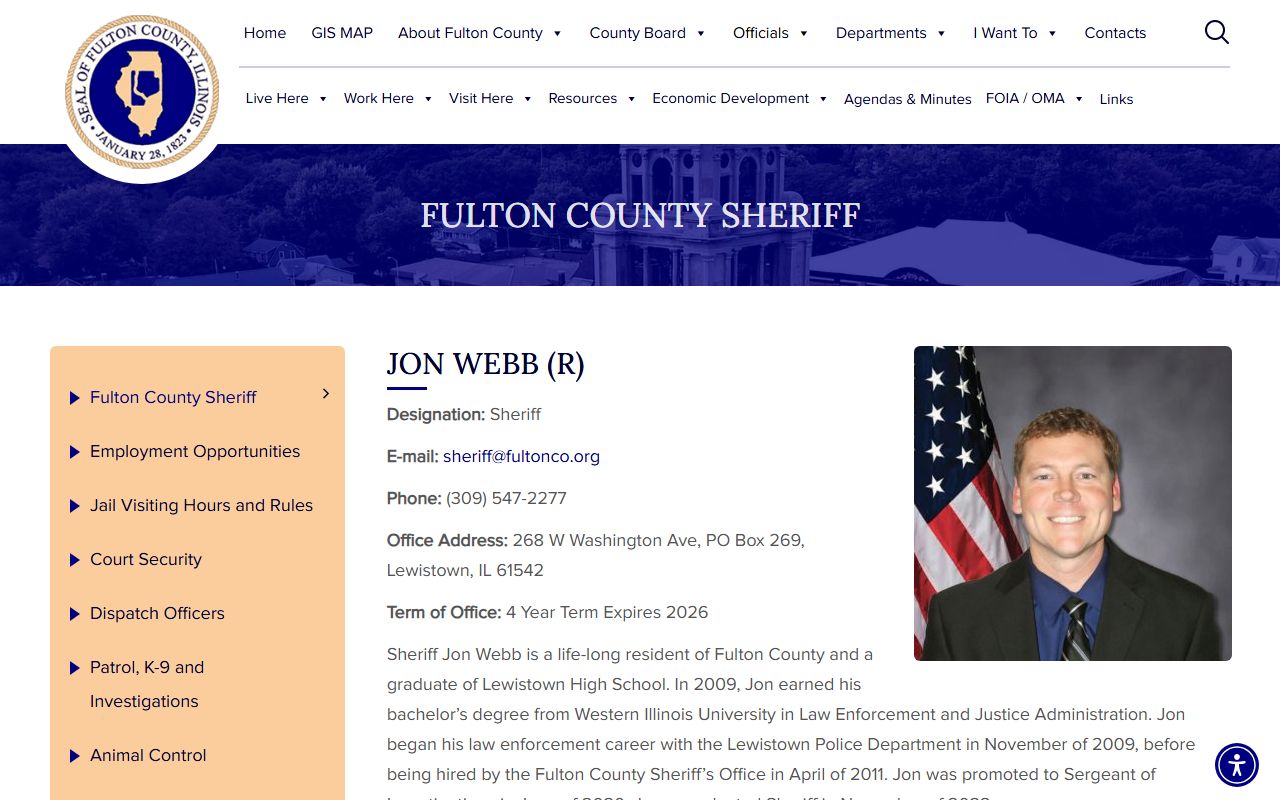 Fulton County Sheriff's Office page for released inmates records