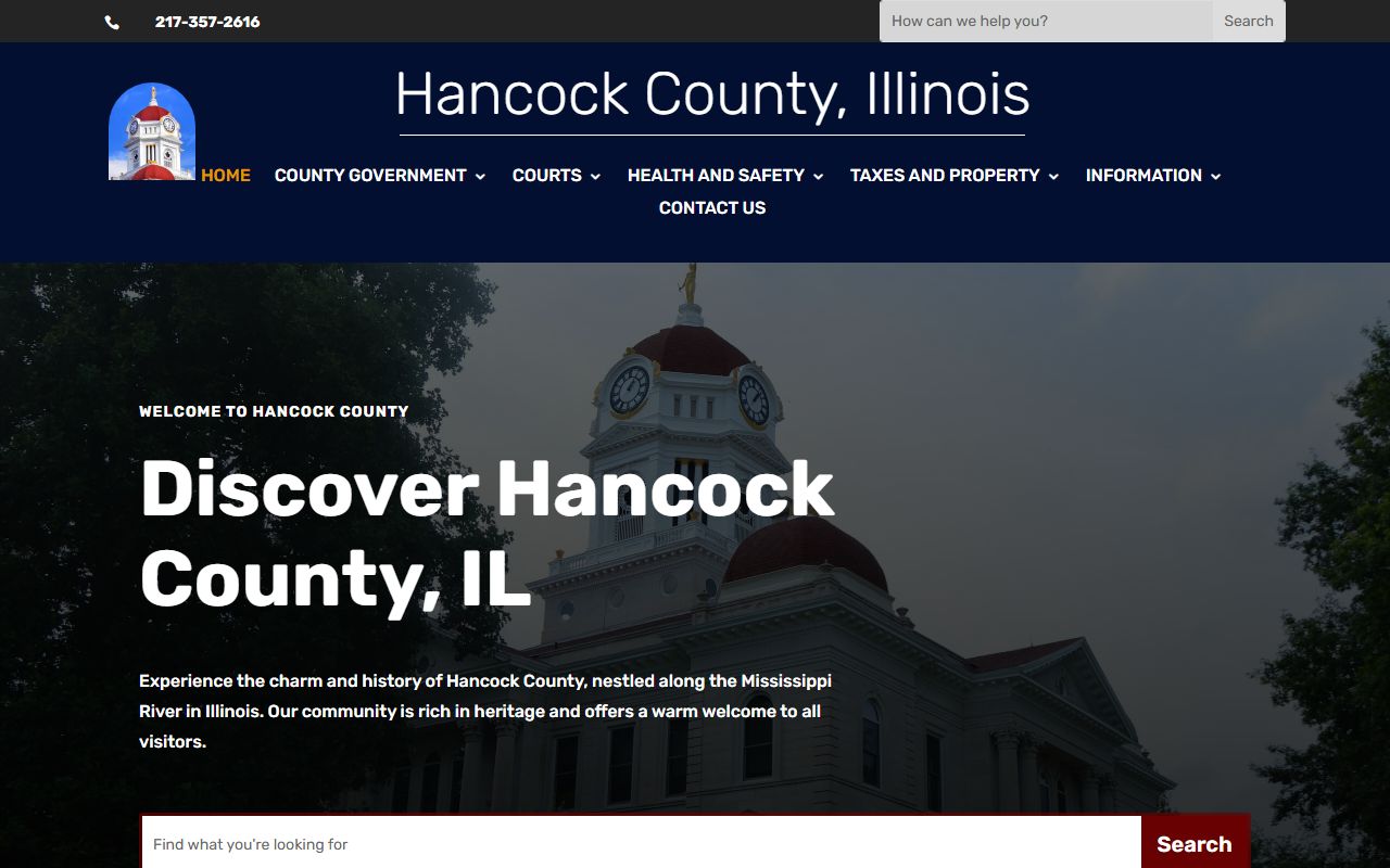 Hancock County Illinois government homepage released inmates