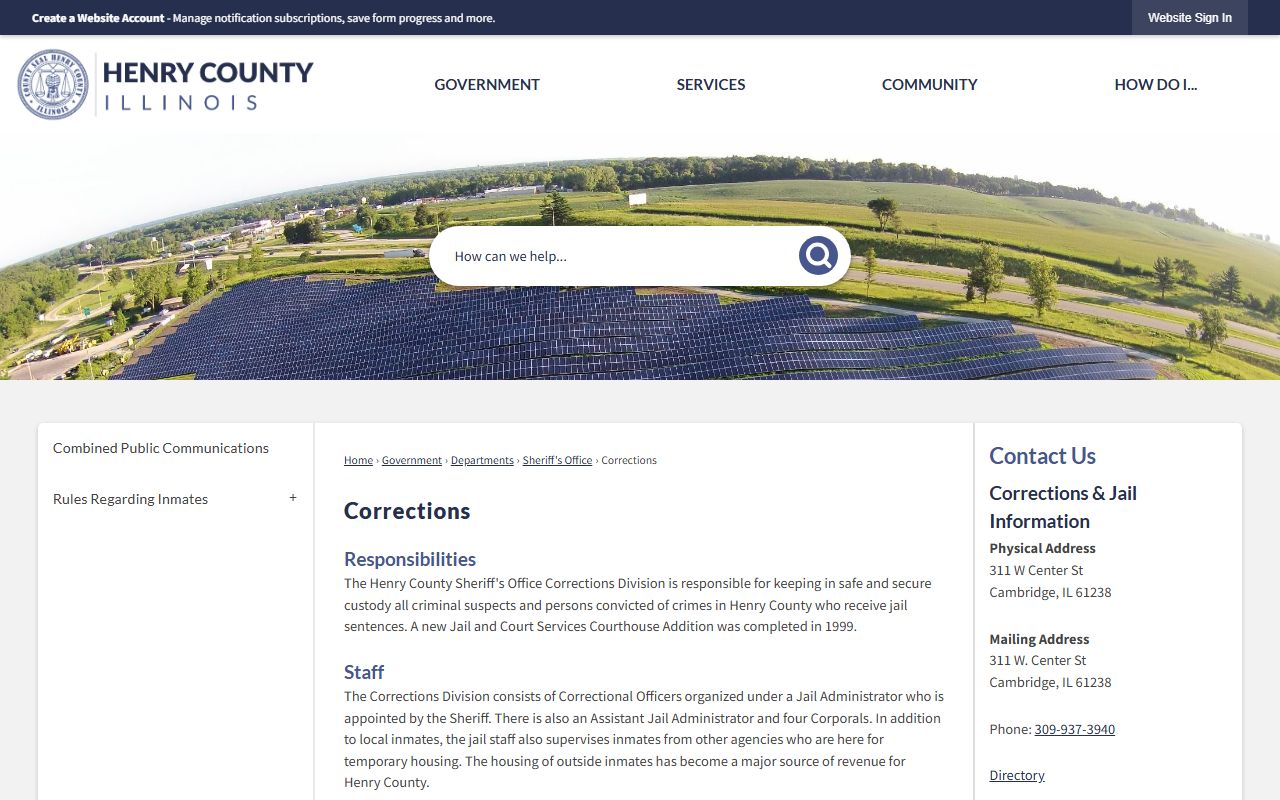 Henry County corrections division released inmates page