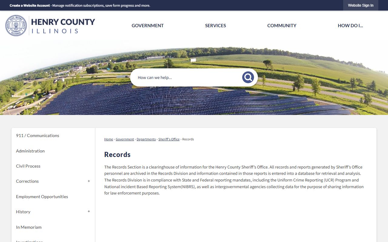 Henry County records section released inmates information