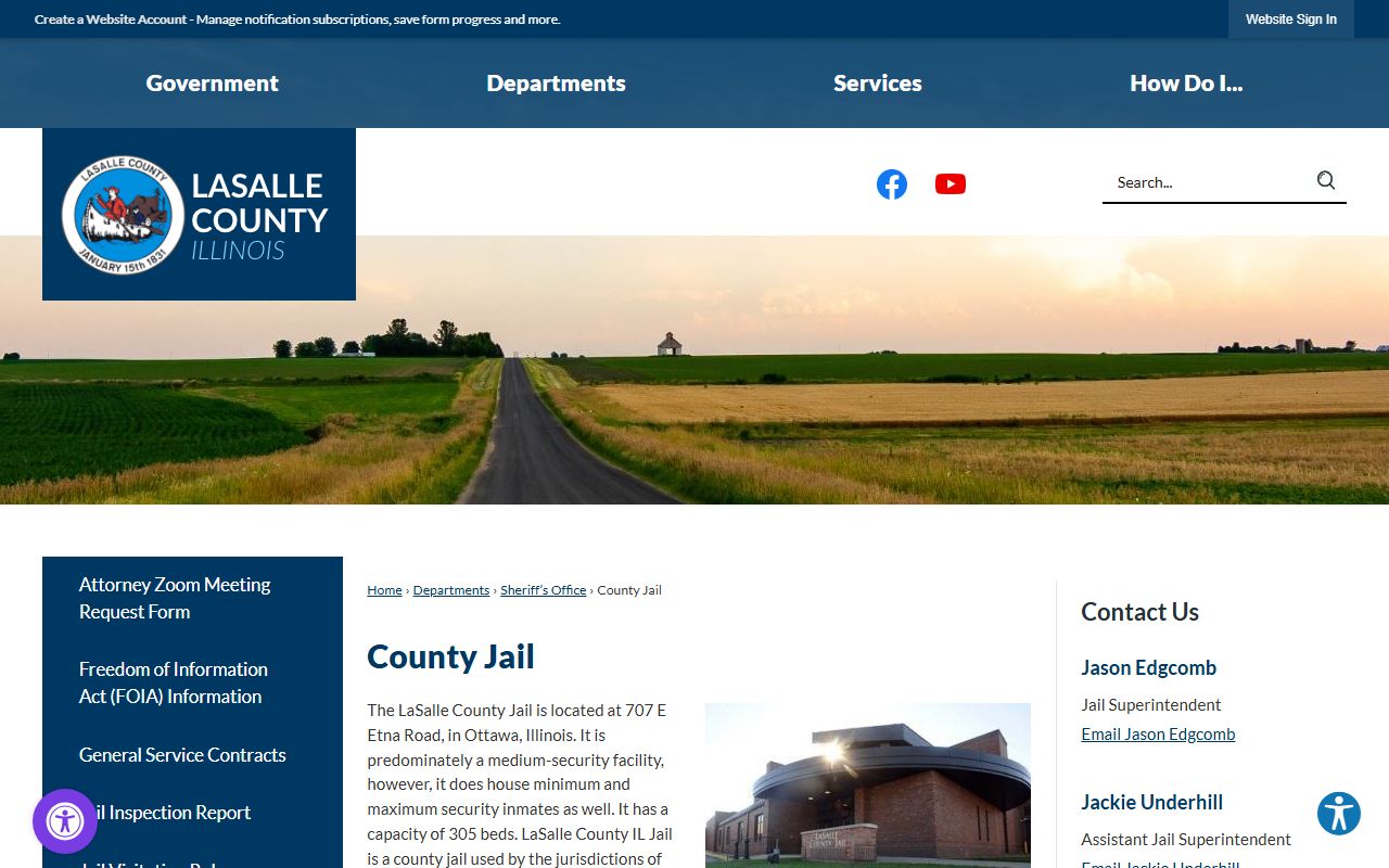 LaSalle County released inmates jail information page