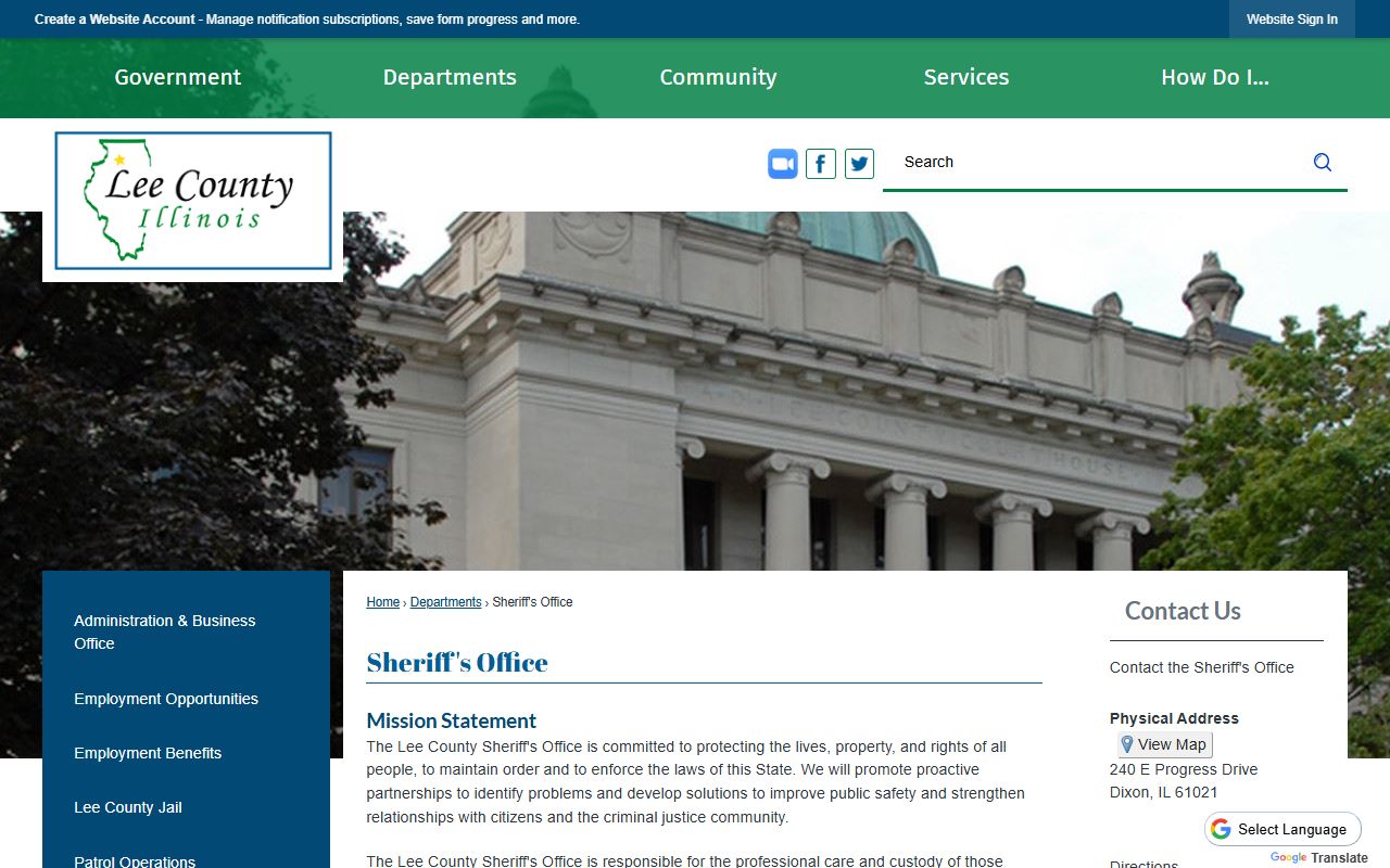 Lee County Sheriff's Office released inmates information page