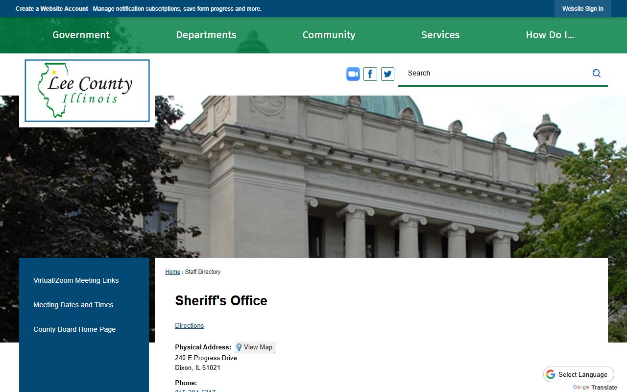 Lee County department directory released inmates contact info