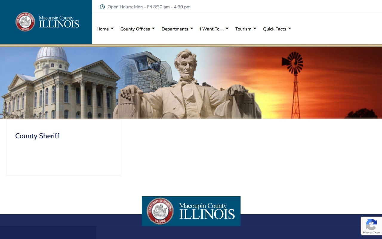 Macoupin County Sheriff department information page