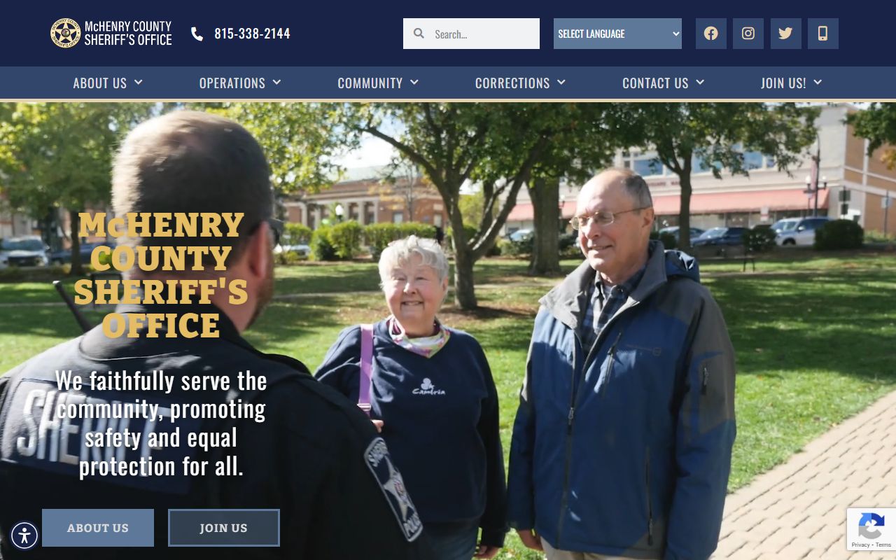 McHenry County Sheriff website for released inmates records