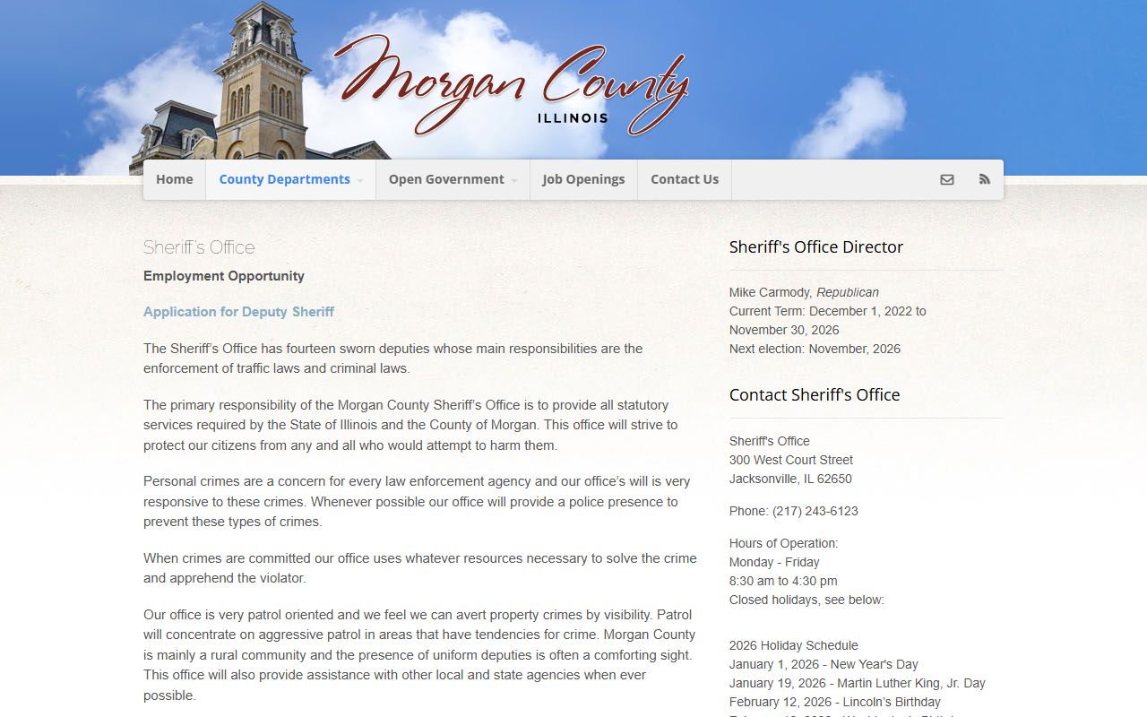 Morgan County released inmates sheriff office website