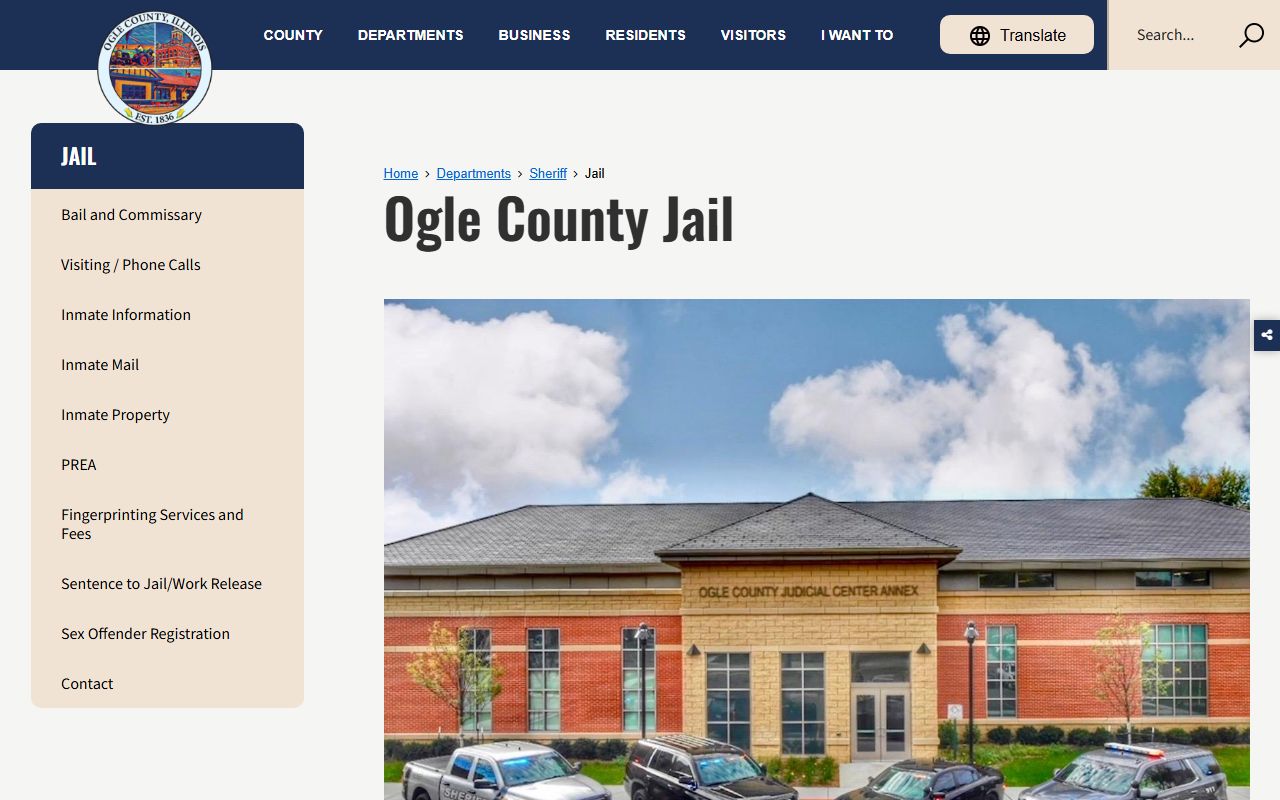 Ogle County released inmates jail page