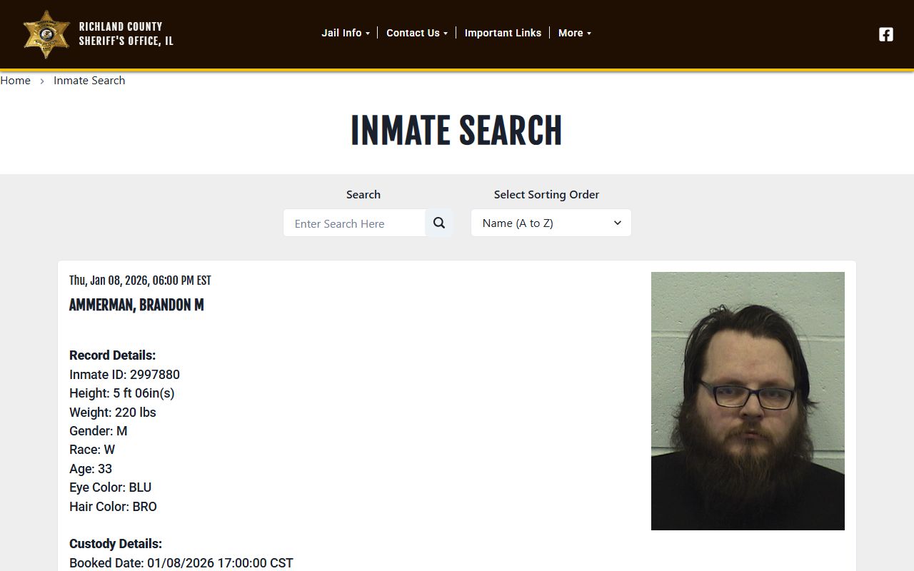Richland County released inmates inmate search portal
