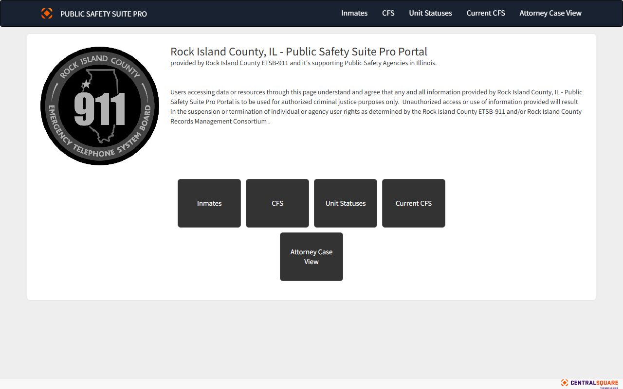 Rock Island County released inmates Zuercher Portal search page