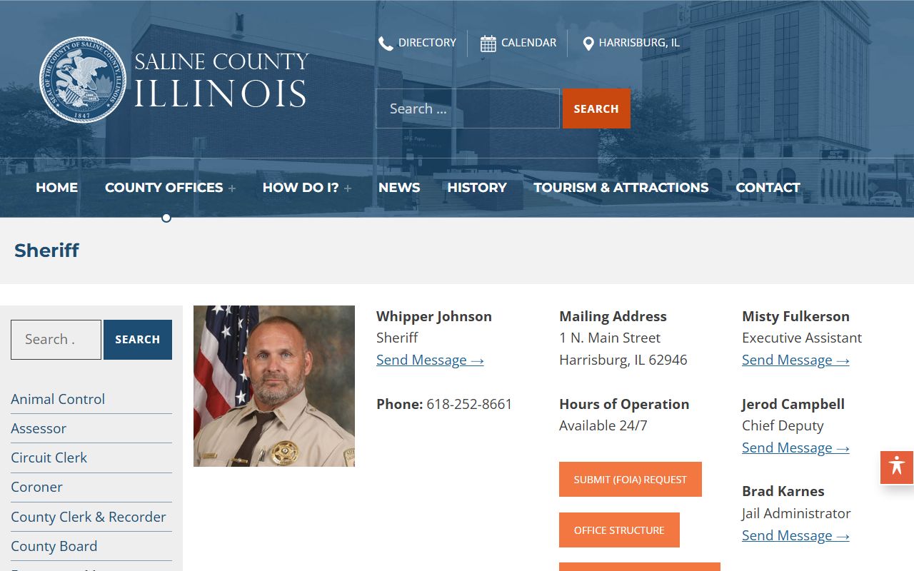 Saline County released inmates sheriff office page
