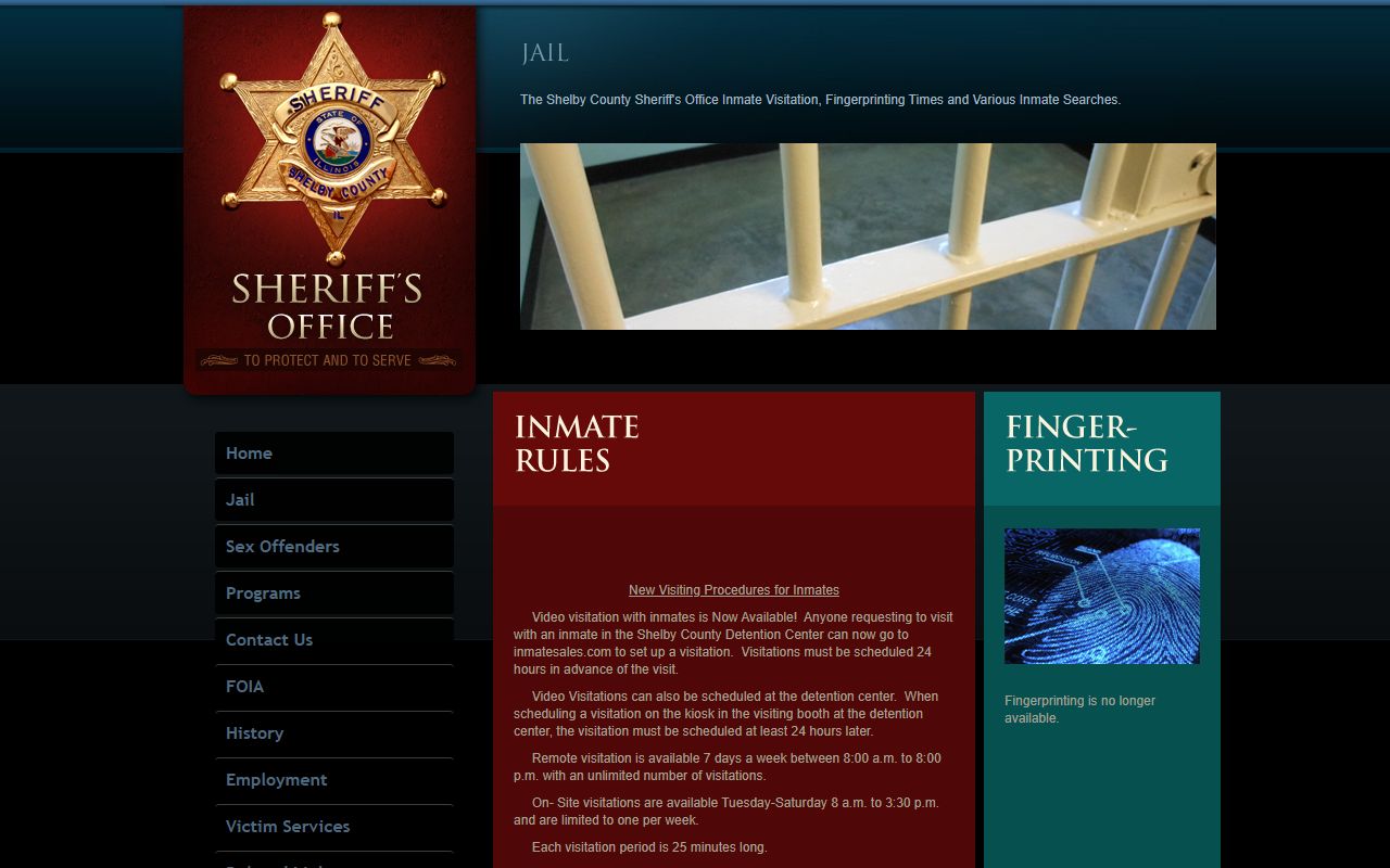 Shelby County released inmates jail page details