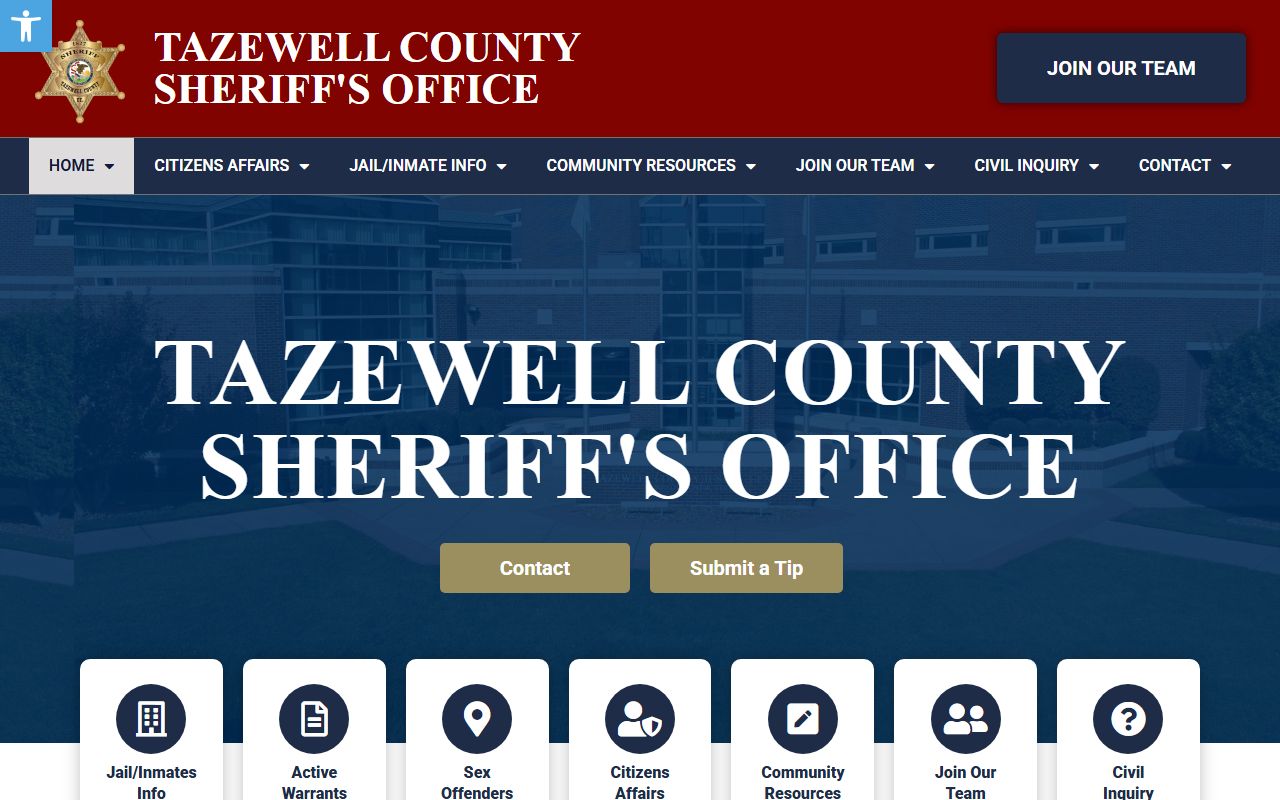 Tazewell County Sheriff website for released inmates search