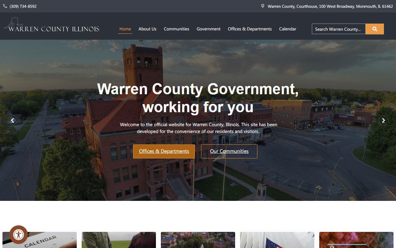 Warren County released inmates government website homepage