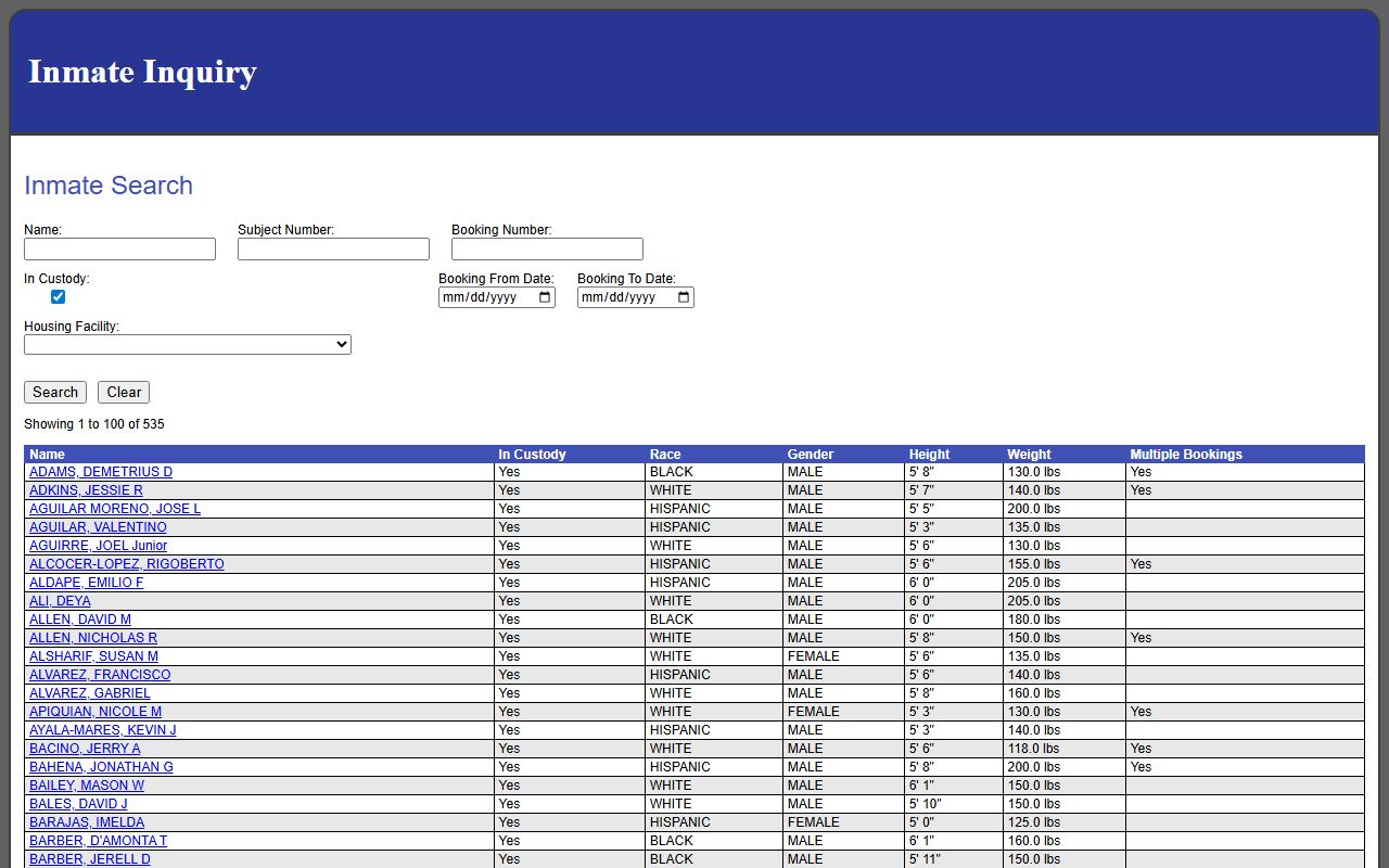 Will County released inmates inmate inquiry search portal